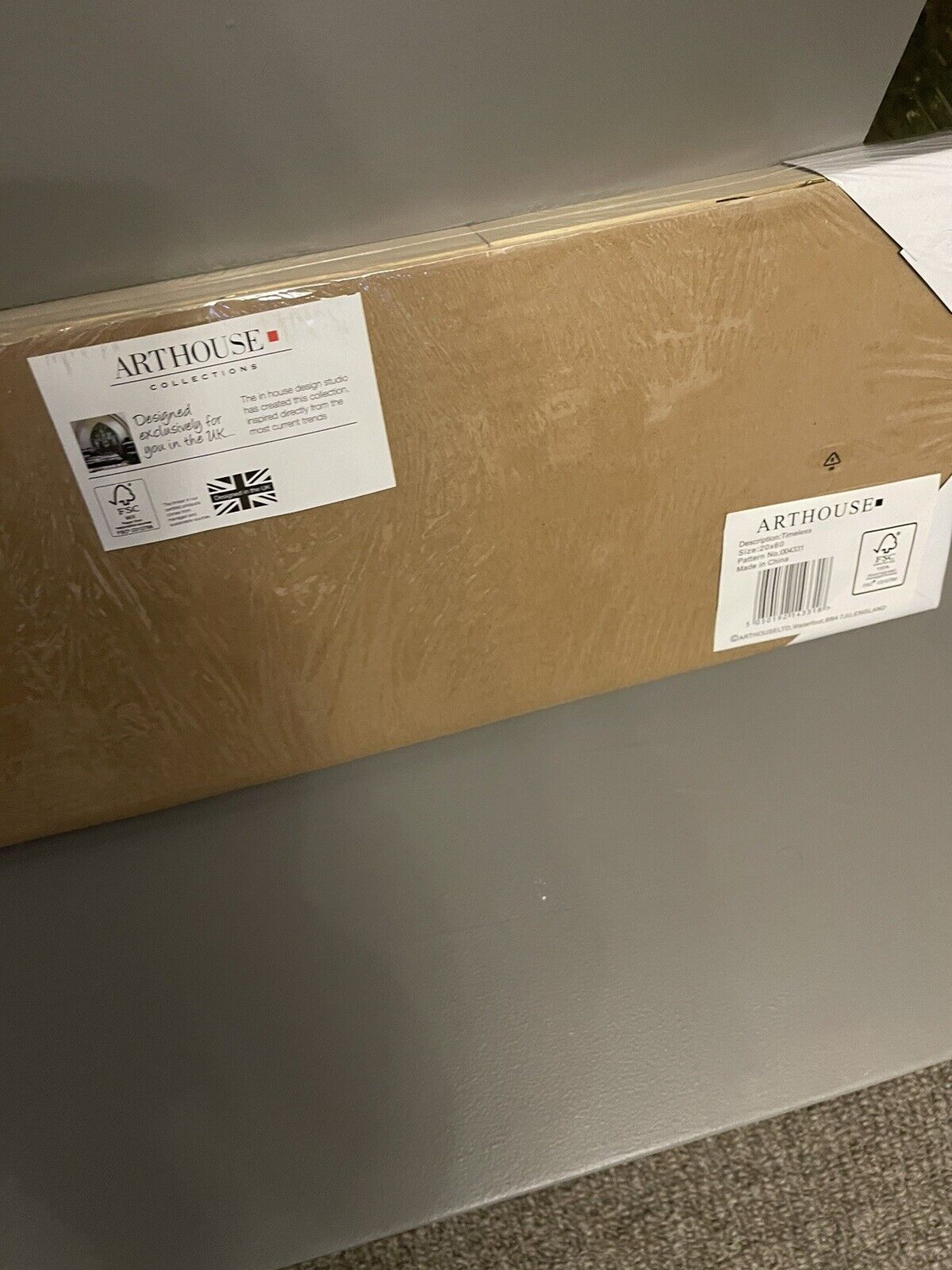 Set of 3 Grey Pebble Wooden Bathroom Printed Wall Art Pictures RRP £20.00