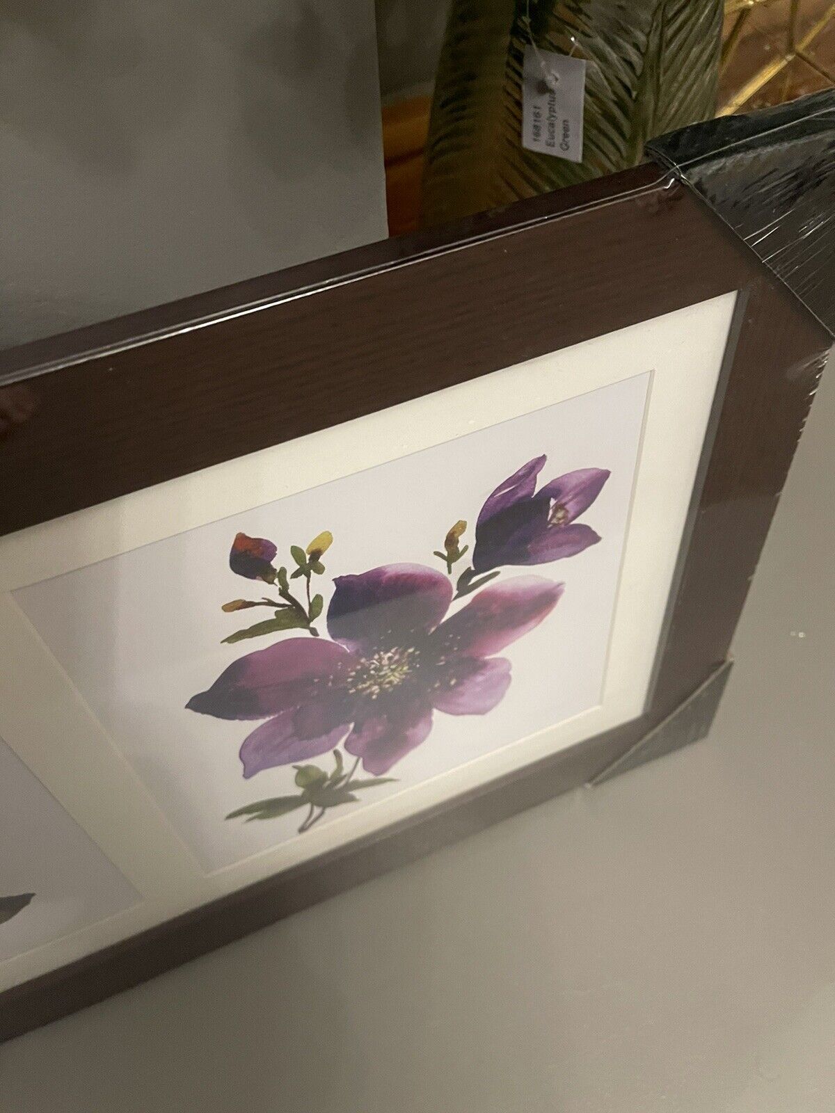 Pink Purple Flowers Floral  Framed Hanging Wall Art Print Home Decor  RRP £35