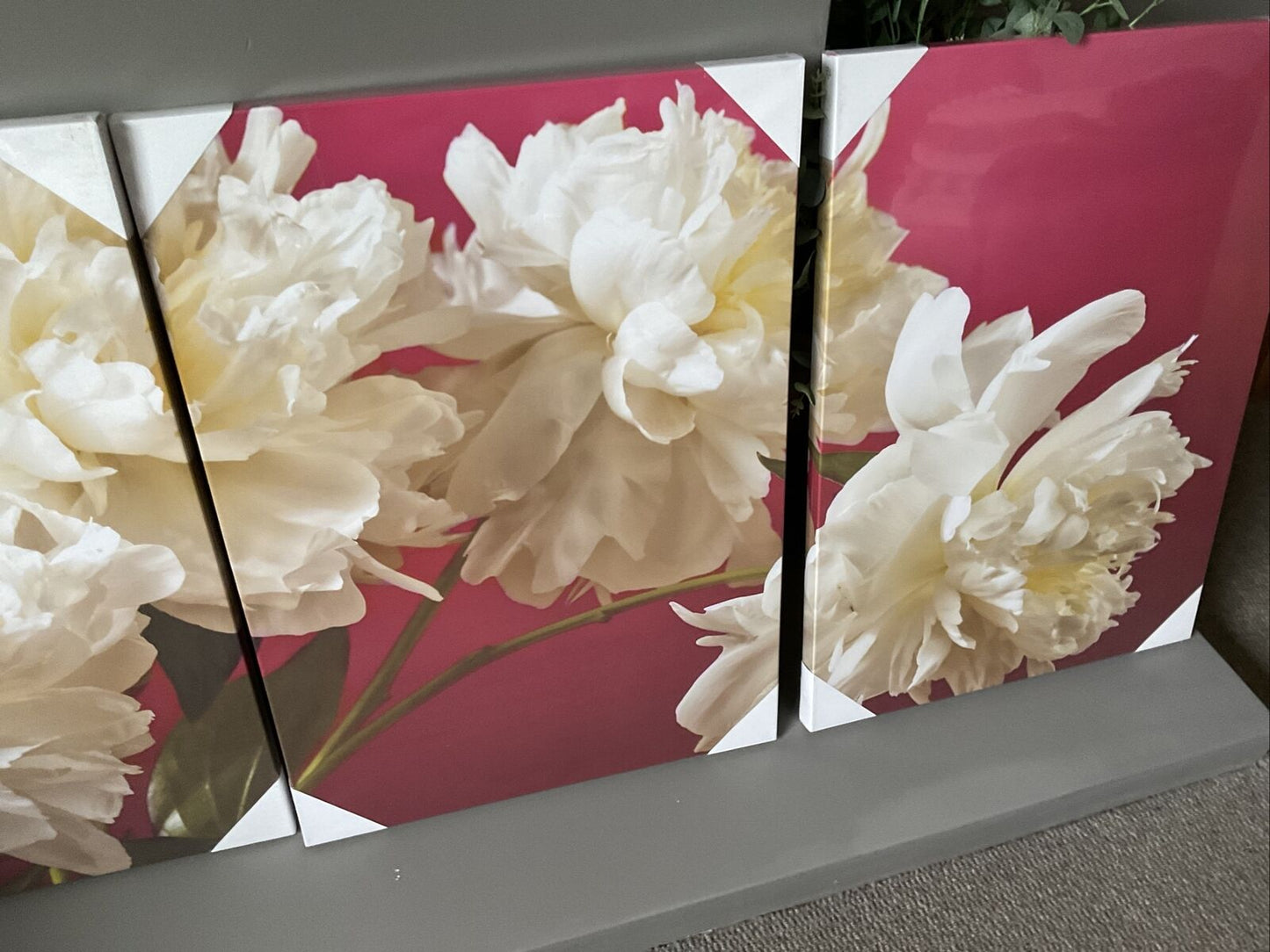 Large Pink Split Panel Canvas Wall Art Hanging Pictures Overall 150 X 70 RRP50
