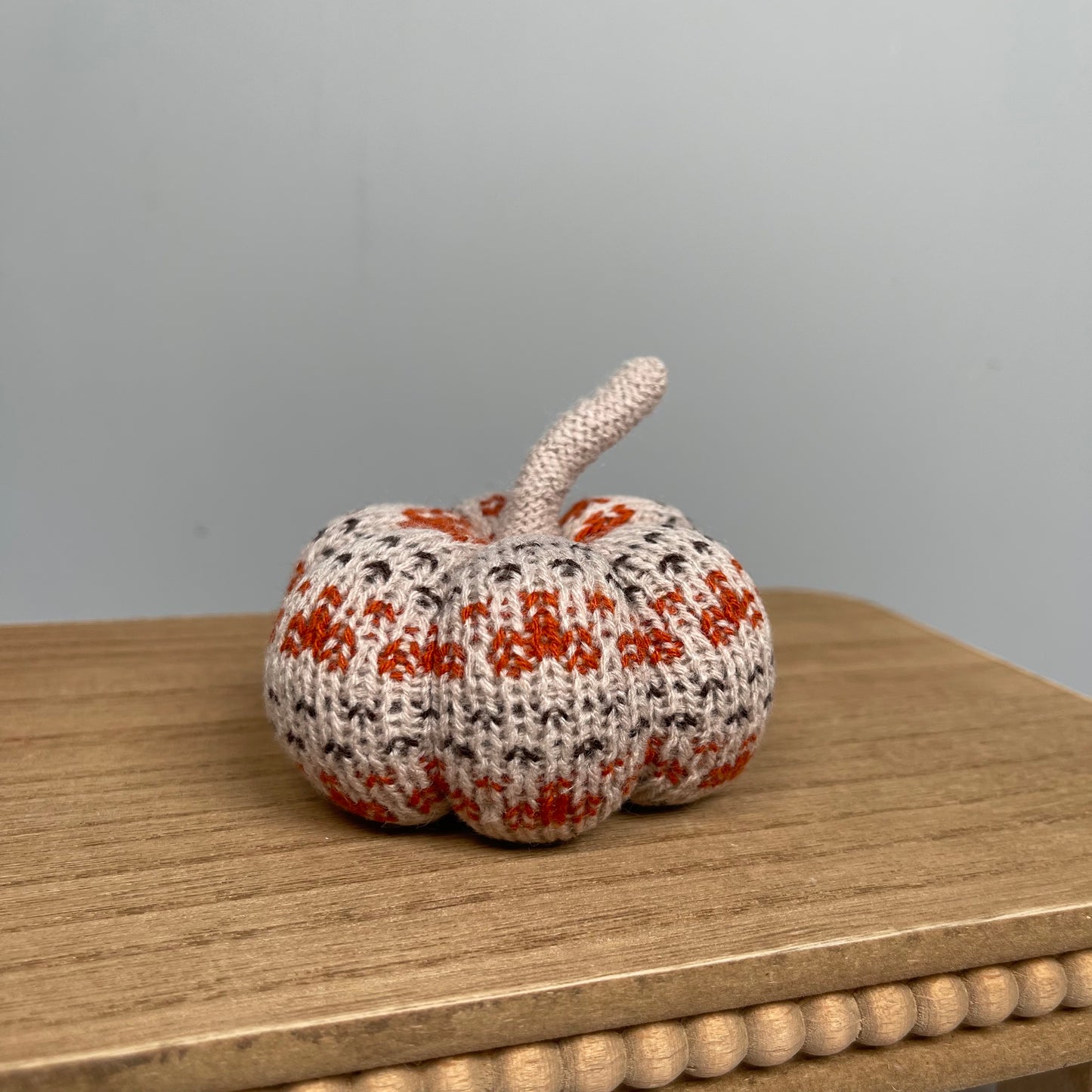 Burnt Orange Knitted Pumpkins - in 2 Sizes