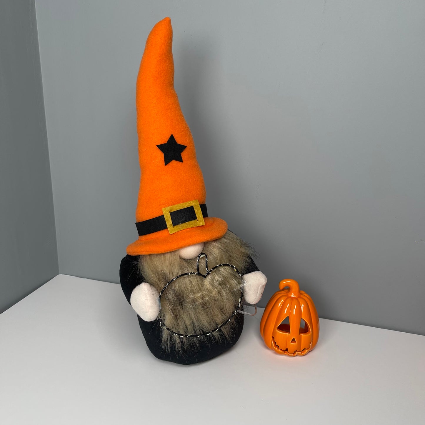 Large Hallloween Gonk with LED Pumpkin