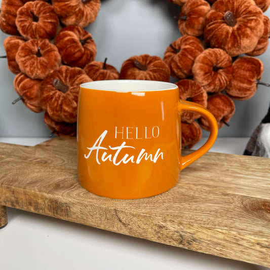 Hello Autumn Orange Mug & Socks
