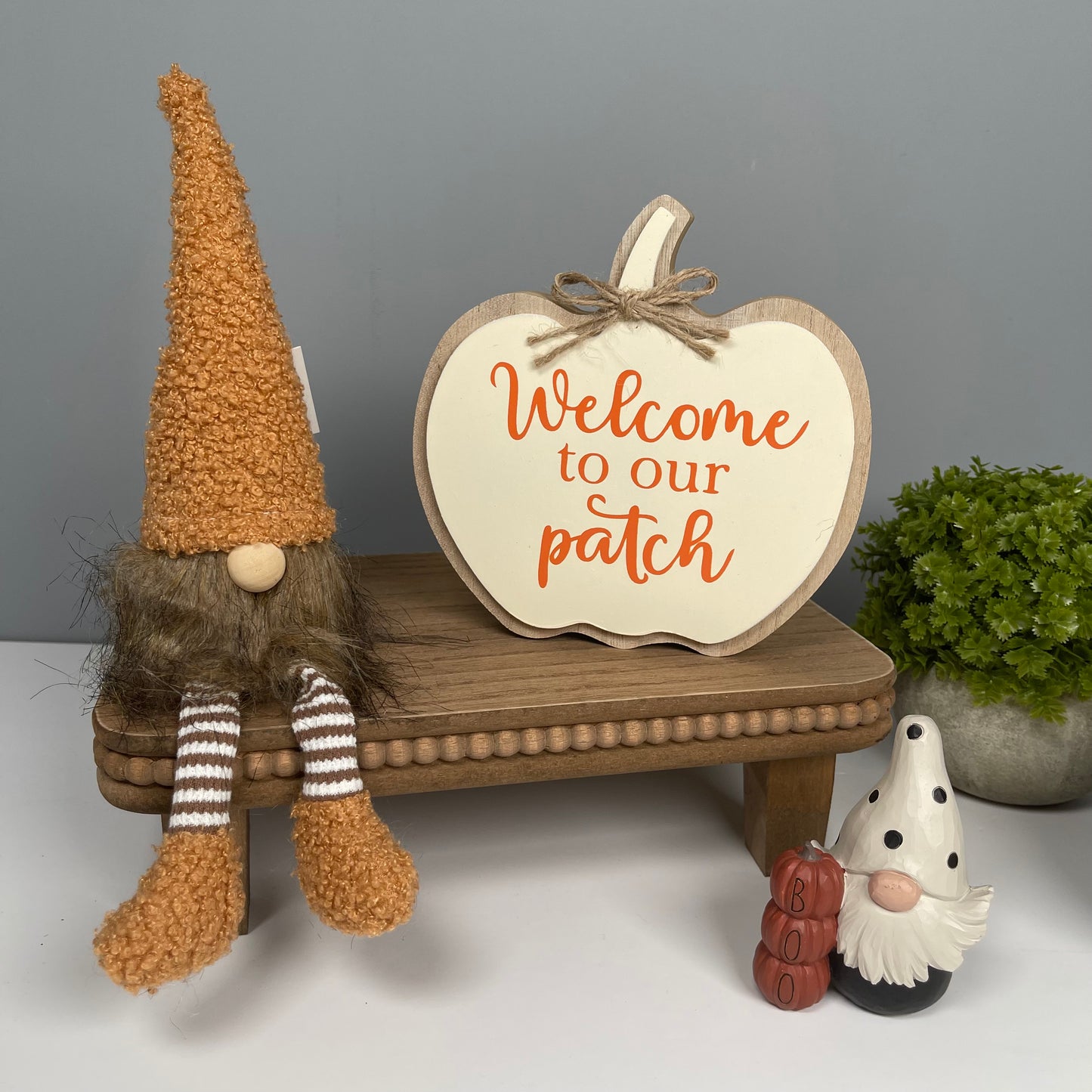 Pumpkin Patch Chunky Pumpkin Block Sign