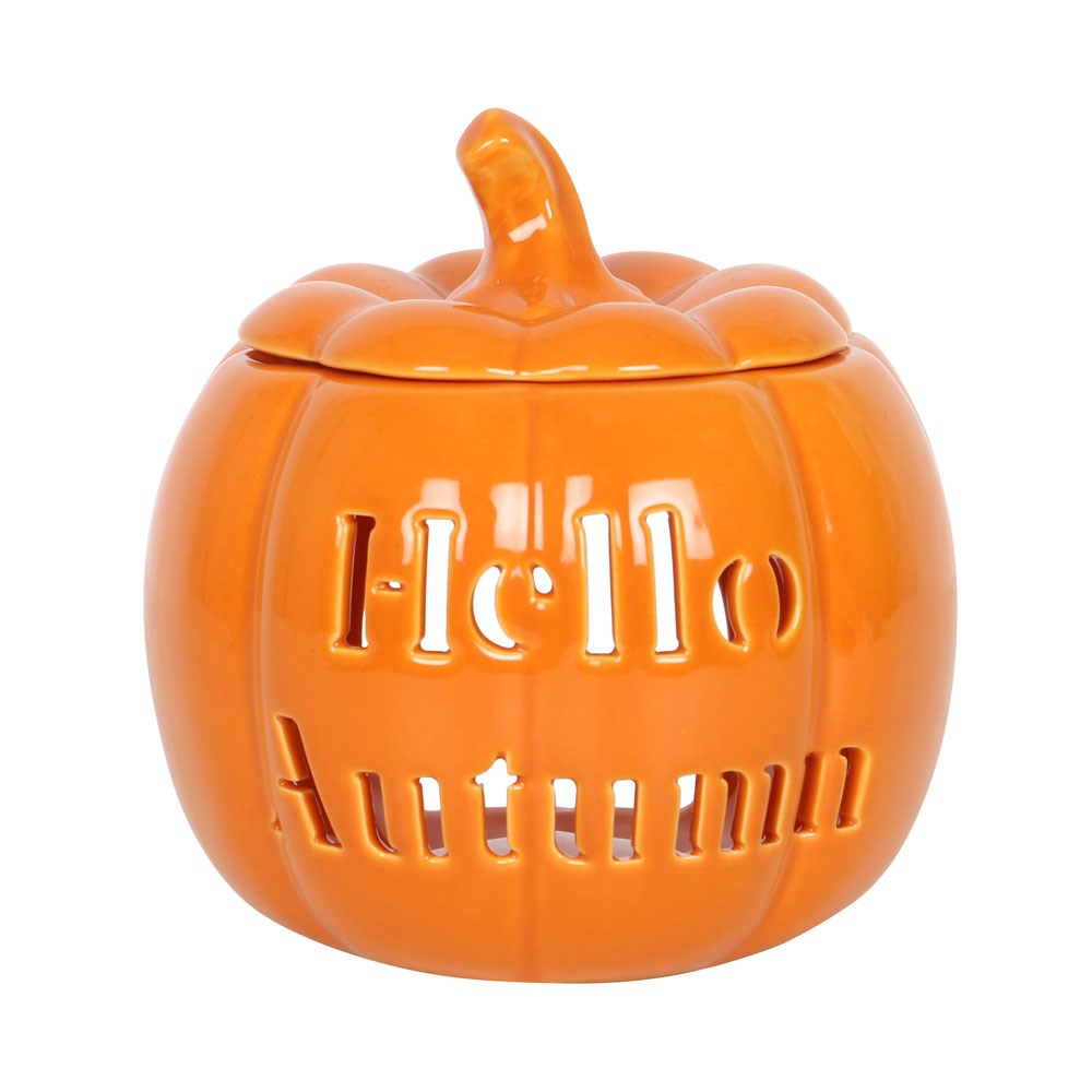 Hello Autumn Orange Pumpkin  Oil Burner Wax Melter
