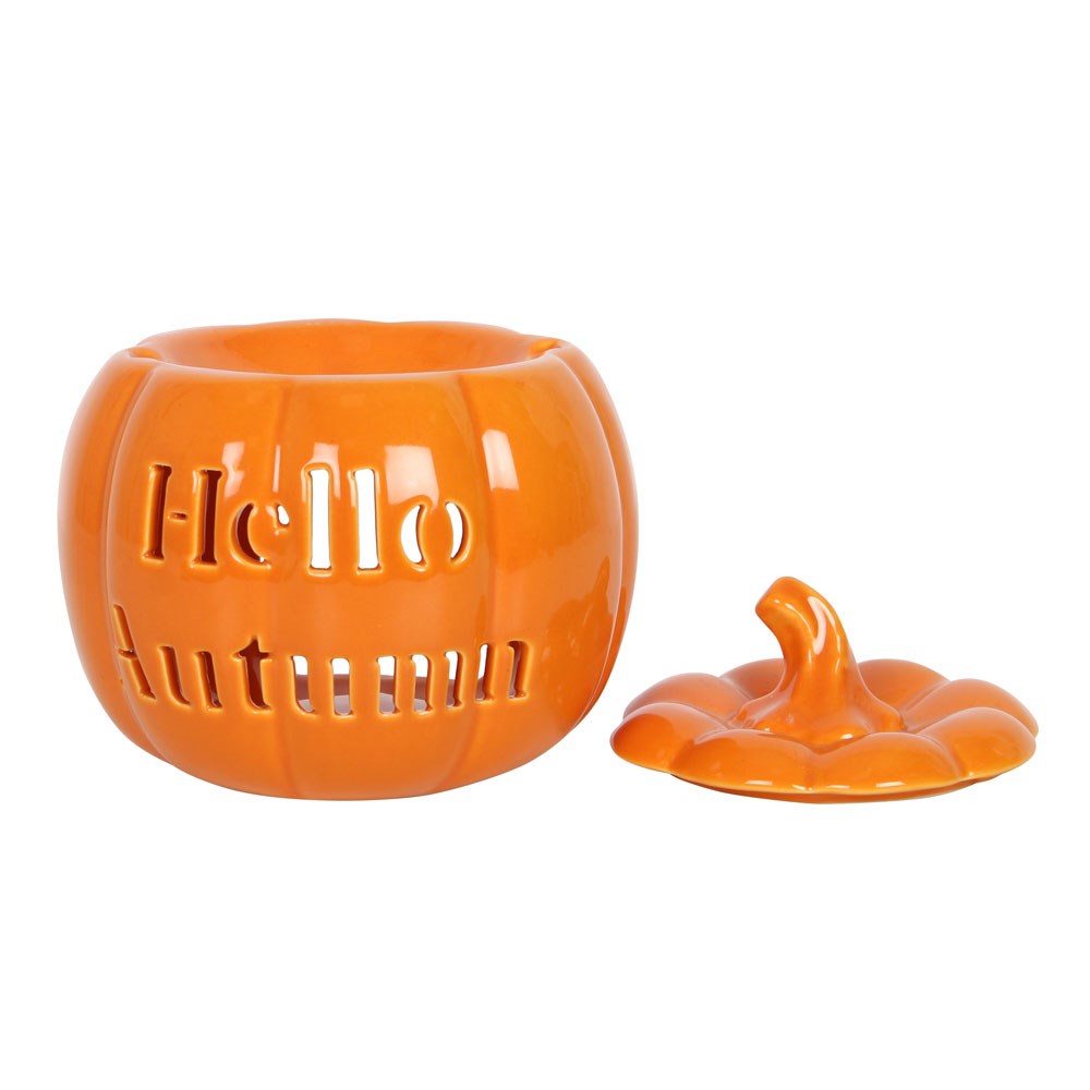 Hello Autumn Orange Pumpkin  Oil Burner Wax Melter