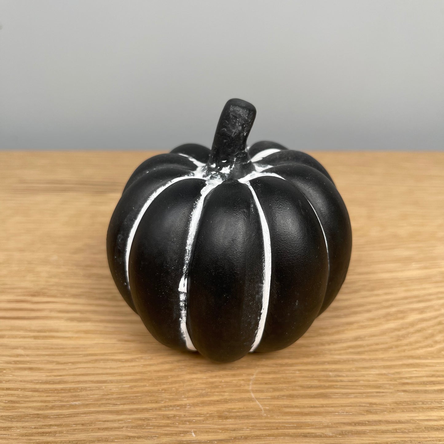 Black & White Cement Pumpkin