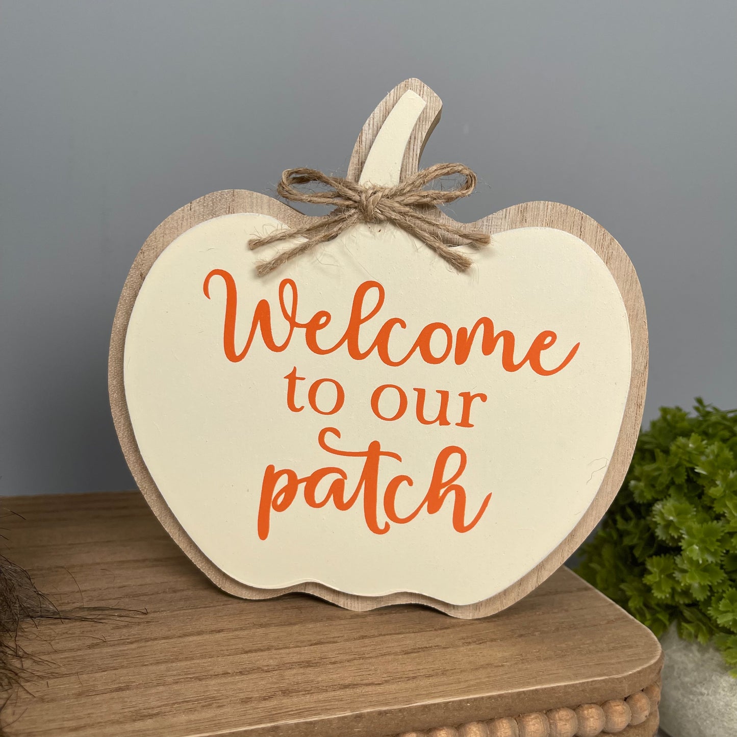 Pumpkin Patch Chunky Pumpkin Block Sign