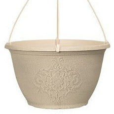 Smokey Pewter Stone Effect Hanging Basket 32 cm - Set of 2