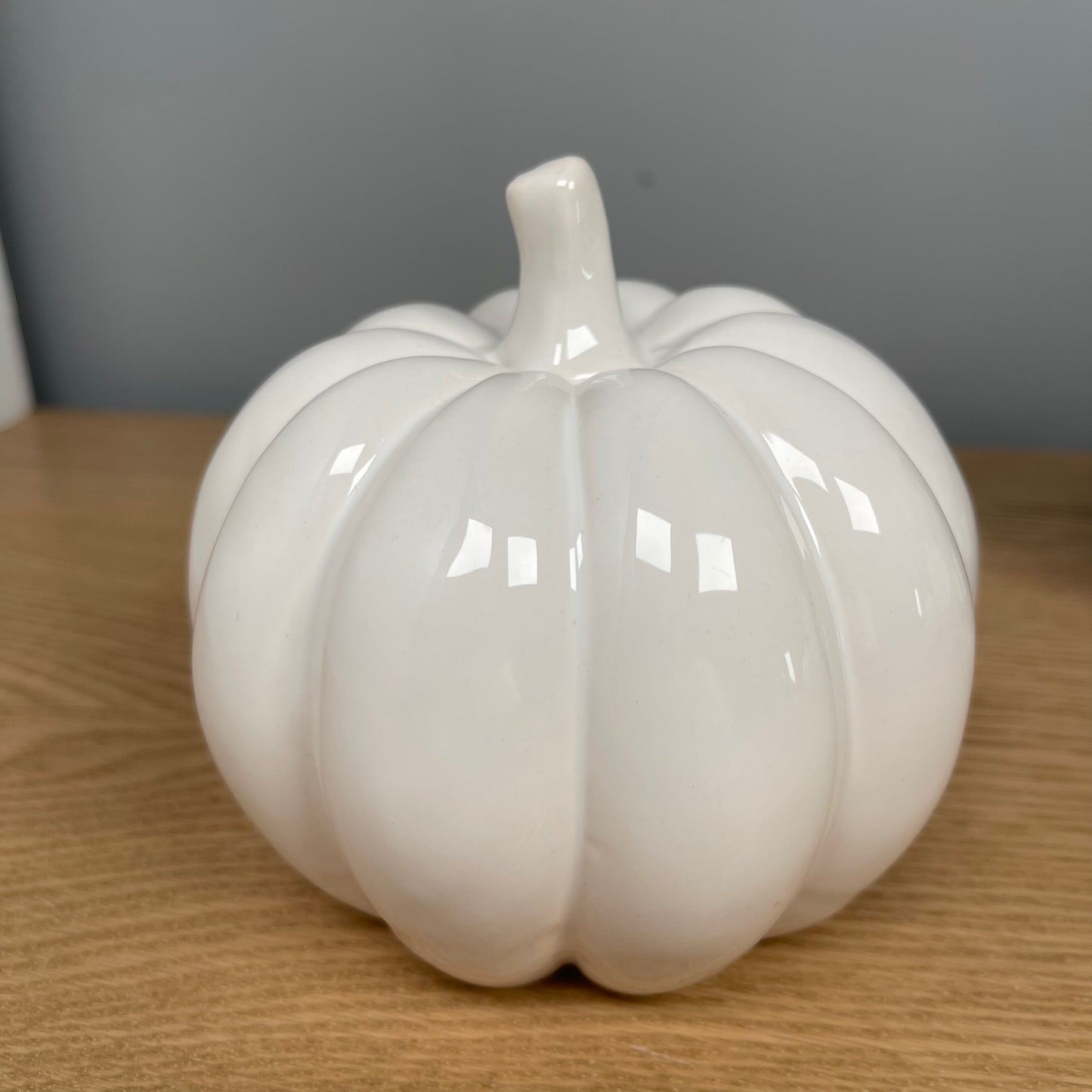 White Glossy Pumpkin - Choice of 2 Sizes