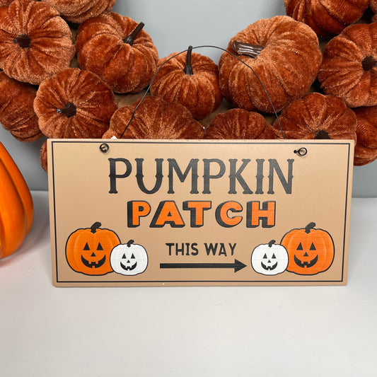 Pumpkin Patch  Wooden Sign