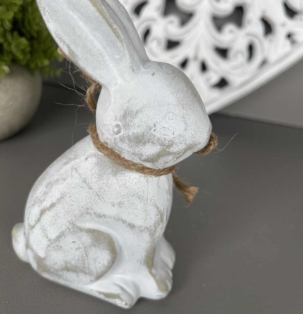 White Rustic Bunny