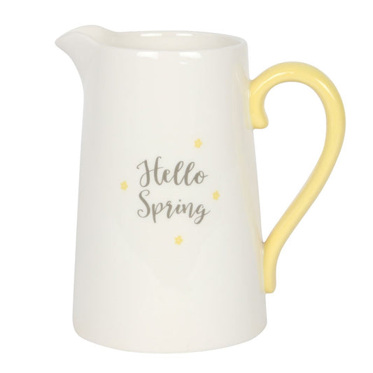 Hello Spring Flower Jug Vase