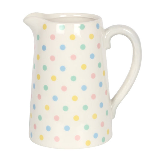 Polka Dot Flower Jug Vase