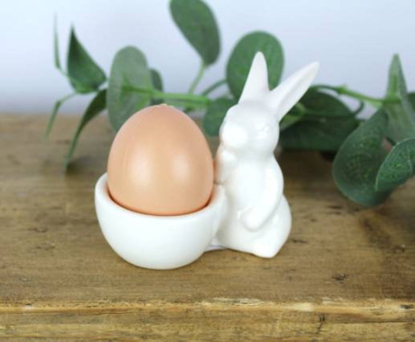White Bunny Rabbit Egg Cup