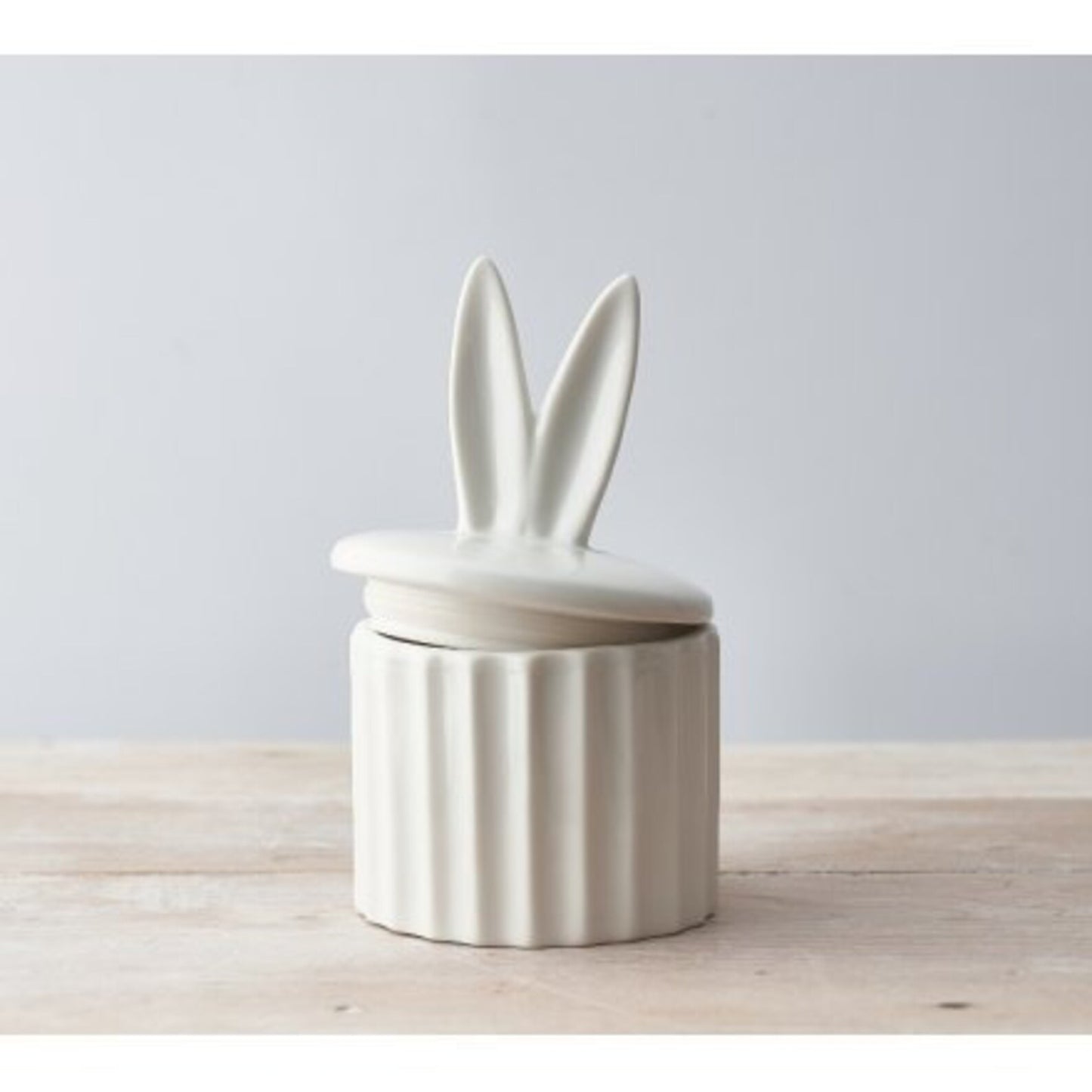 White Easter Bunny Ear Jar - Ceramic