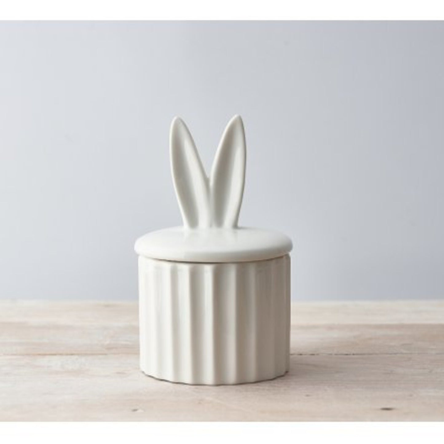White Easter Bunny Ear Jar - Ceramic