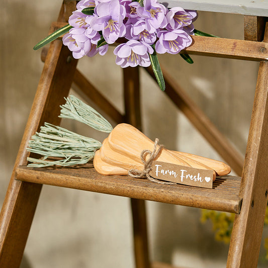 Wooden Carrots - Set of 3